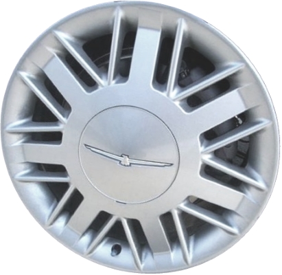 Ford Thunderbird 2002-2003 powder coat silver 17x7.5 aluminum wheels or rims. Hollander part number ALY3469U20, OEM part number 1W6Z1007BA.