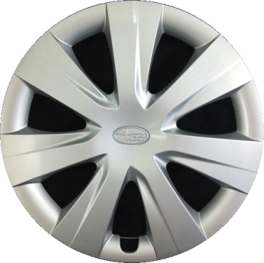 Subaru Impreza 2012-2016, Plastic 7 Spoke, Single Hubcap or Wheel Cover For 15 Inch Steel Wheels. Hollander Part Number H60543.