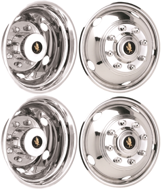 JDF19608 Ford F-450, F-550 19.5 Inch Stainless Steel Hubcaps