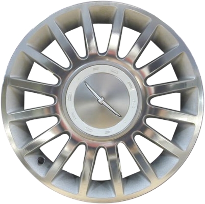 Ford Thunderbird 2004-2005 silver machined 17x7.5 aluminum wheels or rims. Hollander part number ALY3532U10/PS02, OEM part number 4W6Z1007CA.