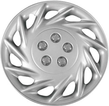118s 15 Inch Aftermarket Silver Hubcaps/Wheel Covers Set