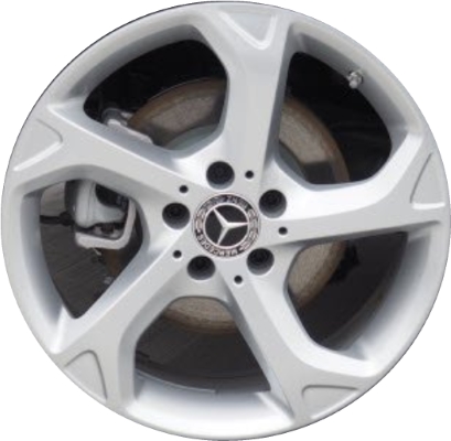 Mercedes-Benz GLA250 2018-2020 powder coat silver 18x7 aluminum wheels or rims. Hollander part number ALY85577, OEM part number 15640125007X45.