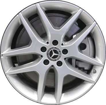 Mercedes-Benz GLS450 2020-2021 powder coat silver 19x8.5 aluminum wheels or rims. Hollander part number ALY85806, OEM part number 16740106007X45.