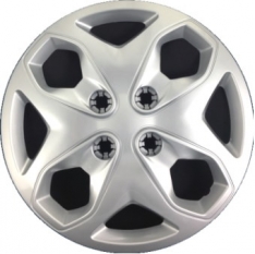444s 15 Inch Aftermarket Silver Ford Fiesta (Bolt On) Hubcaps/Wheel Covers Set