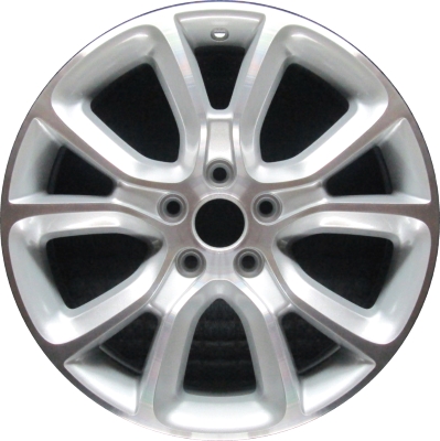 Dodge Avenger 2012-2014 silver machined 18x7 aluminum wheels or rims. Hollander part number ALY2435U90HH, OEM part number Not Yet Known.