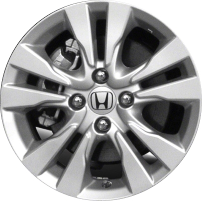 Honda Insight 2012-2014 powder coat silver 15x6 aluminum wheels or rims. Hollander part number ALY64036, OEM part number 42700TM8A71.