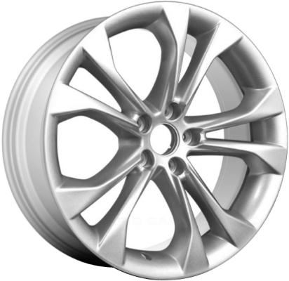 Ford Taurus 2013-2014 powder coat sparkle silver 19x8.5 aluminum wheels or rims. Hollander part number ALY3924U20, OEM part number DG1Z1007D.