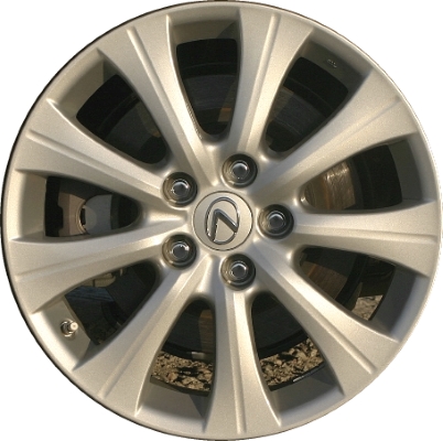 Lexus GS Turbo 2017, GS200t 2016, GS300-2018-2019, GS350-2013-2014, GS450h 2013-2014 powder coat silver 17x7.5 aluminum wheels or rims. Hollander part number 74268, OEM part number 42611-30E61, 42611-30E62.