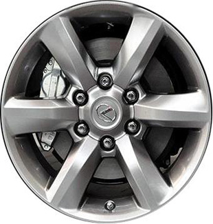 Lexus GX460 2010-2015 powder coat smoked hyper 18x7.5 aluminum wheels or rims. Hollander part number ALY74229.HYPV2, OEM part number 42611-60880.
