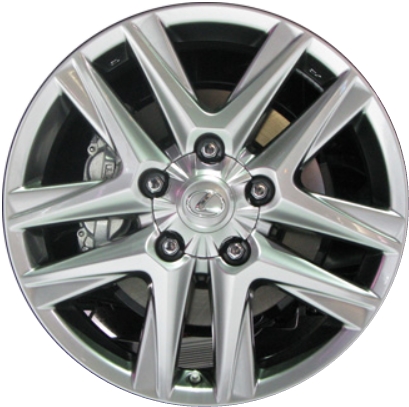 Lexus LX570 2013-2015 powder coat smoked hyper silver 20x8.5 aluminum wheels or rims. Hollander part number ALY74280, OEM part number Not Yet Known.