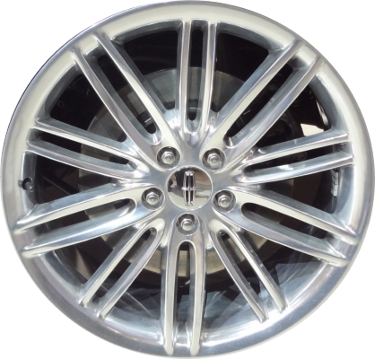 Lincoln MKT 2013-2019 polished 20x8 aluminum wheels or rims. Hollander part number ALY3937, OEM part number DE9Z1007C.