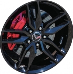 ALY5641U45/5639 Chevrolet Corvette Wheel/Rim Black Painted #20986482