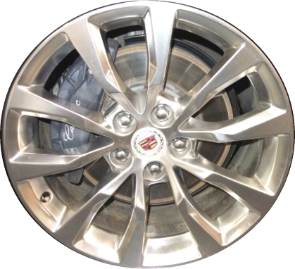 Cadillac XTS 2015-2017 polished 19x8.5 aluminum wheels or rims. Hollander part number ALY4729U80/4775, OEM part number 22917412.