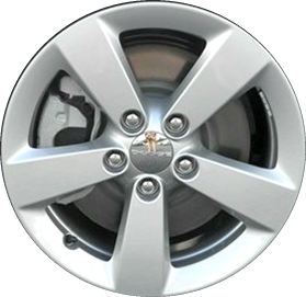 Dodge Dart 2014-2016 powder coat silver 16x7 aluminum wheels or rims. Hollander part number ALY2483, OEM part number Not Yet Known.