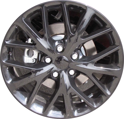 Dodge Durango 2014-2018 powder coat black 20x8 aluminum wheels or rims. Hollander part number ALY9129U45/2589, OEM part number Not Yet Known.