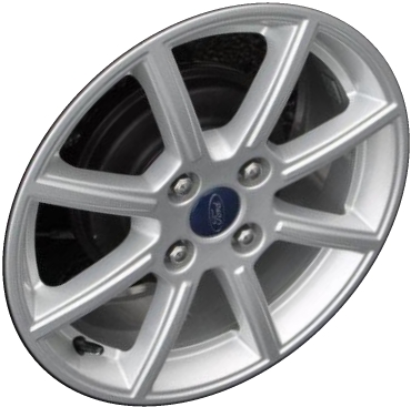 Ford Fiesta 2014-2019 powder coat silver 16x6.5 aluminum wheels or rims. Hollander part number ALY10009U20/10008, OEM part number EE8Z1007A.