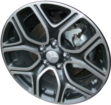 Mitsubishi Outlander 2015 charcoal machined 18x7 aluminum wheels or rims. Hollander part number ALY97919/180279, OEM part number Not Yet Known.