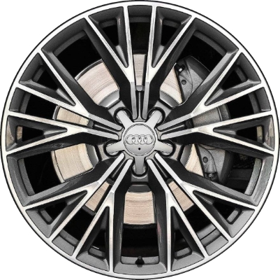Audi A7 2016-2018 grey machined 20x9 aluminum wheels or rims. Hollander part number ALY58983, OEM part number 4G8601025AE.