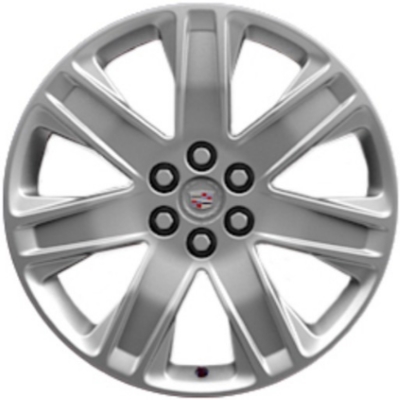 Cadillac SRX 2015-2016 powder coat hyper silver 20x8 aluminum wheels or rims. Hollander part number ALY4759HH, OEM part number 19301204.