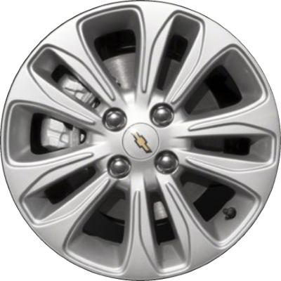 Chevrolet Spark 2016-2018 powder coat silver 15x6 aluminum wheels or rims. Hollander part number ALY5720, OEM part number 95192363.