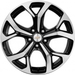 ALY5724U45/5725 Chevrolet Volt Wheel/Rim Black Machined #23251535