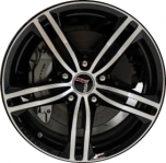 ALY5730U45/5733 Chevrolet Corvette Wheel/Rim Black Machined #22959758