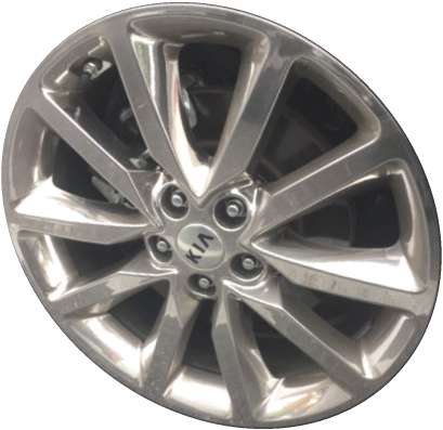 KIA Sorento 2016-2018 chrome 19x7.5 aluminum wheels or rims. Hollander part number ALY74737/74752, OEM part number 52910C5350, 52905C5320.
