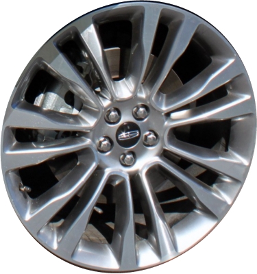 Lincoln MKX 2016-2018 grey machined 21x9 aluminum wheels or rims. Hollander part number ALY10077U10.HYPV2, OEM part number FA1Z1007H.