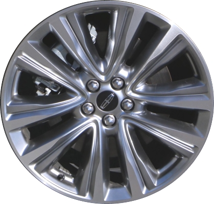 Lincoln MKX 2016-2018 hyper silver machined 20x8 aluminum wheels or rims. Hollander part number ALY10074, OEM part number FA1Z1007G.