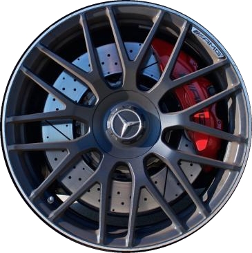 Mercedes-Benz CLS63 2015-2018 powder coat black 19x9 aluminum wheels or rims. Hollander part number ALY85507U45, OEM part number 21840117007X71.