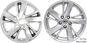 IMP-378CC Nissan Altima Charcoal/Chrome Wheel Skins (Hubcaps/Wheelcovers) 17 Inch Set