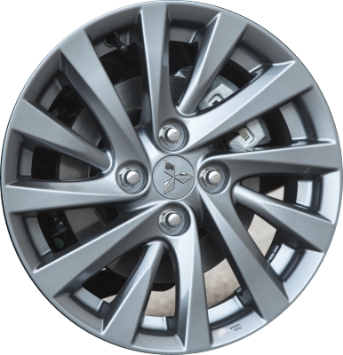 Mitsubishi Mirage G4 2017-2020 powder coat grey 15x5.5 aluminum wheels or rims. Hollander part number 65853a, OEM part number 4250D688.