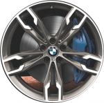 ALY86339 BMW 530e, 530i, 540i, M550i Wheel/Rim Grey Machined #36117855088