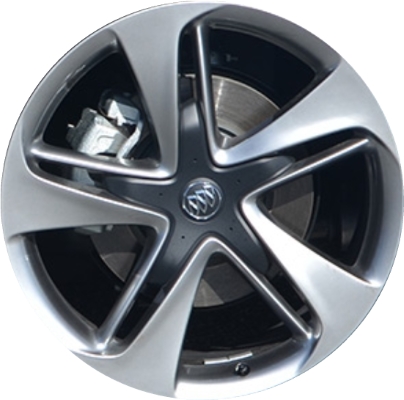 Buick Cascada 2017-2019 powder coat silver 20x8.5 aluminum wheels or rims. Hollander part number ALY4145/4147, OEM part number 39081901, 39042382.