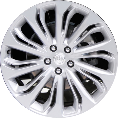 Buick LaCrosse 2017-2019 powder coat silver 20x8.5 aluminum wheels or rims. Hollander part number ALY4781, OEM part number 22976141.