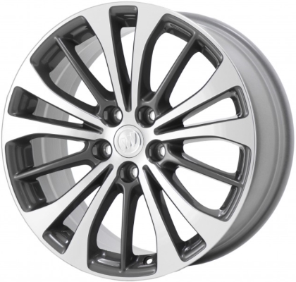 Buick LaCrosse 2017-2019 charcoal machined 18x8 aluminum wheels or rims. Hollander part number ALY4779, OEM part number 22976144.