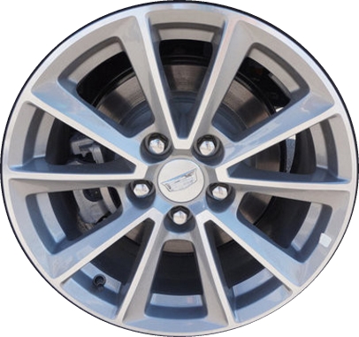 Cadillac CTS 2017-2019 grey machined 17x8.5 aluminum wheels or rims. Hollander part number ALY4791U10/4790, OEM part number 23492300.