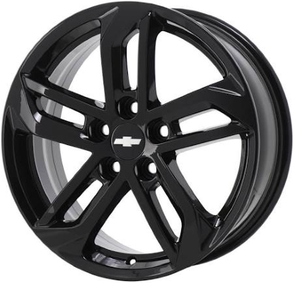 Chevrolet Equinox 2016-2017 powder coat black 18x7 aluminum wheels or rims. Hollander part number ALY5757U45, OEM part number 84061029.