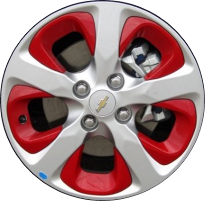 Chevrolet Spark 2016-2022 powder coat silver or black 15x6 aluminum wheels or rims. Hollander part number ALY5719U, OEM part number 95388935, 94540774.