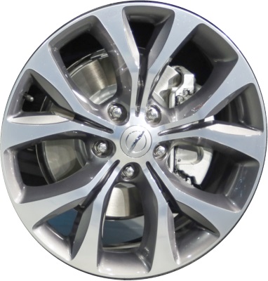 Chrysler Pacifica 2017-2020 grey polished 20x7.5 aluminum wheels or rims. Hollander part number ALY2596U90, OEM part number 5RJ491STAA.