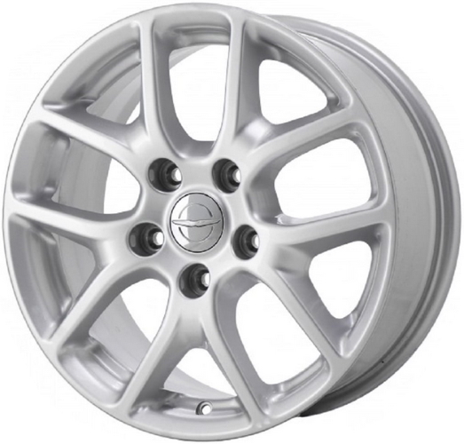 Chrysler Pacifica 2017-2024, Voyager 2020-2024 powder coat silver 17x7 aluminum wheels or rims. Hollander part number 2592U20, OEM part number 5ZA29GSAAB.