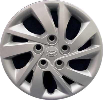 Hyundai Elantra 2017-2020, Plastic 10 Spoke, Single Hubcap or Wheel Cover For 15 Inch Steel Wheels. Hollander Part Number H55578.