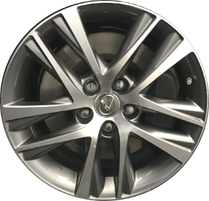 Lexus IS Turbo 2017, IS300 2017-2020 grey machined 17x7.5 aluminum wheels or rims. Hollander part number 74354, OEM part number 4261153510.