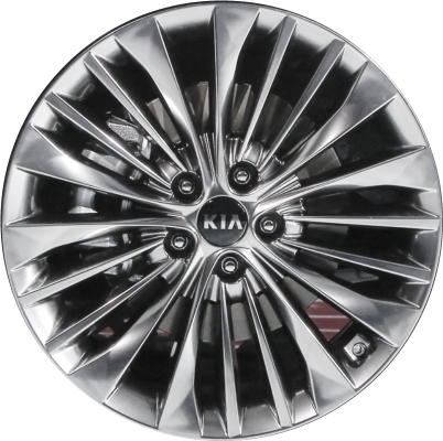 KIA Cadenza 2017-2019 powder coat smoked hyper 19x8 aluminum wheels or rims. Hollander part number ALY74757, OEM part number 52910F6330.