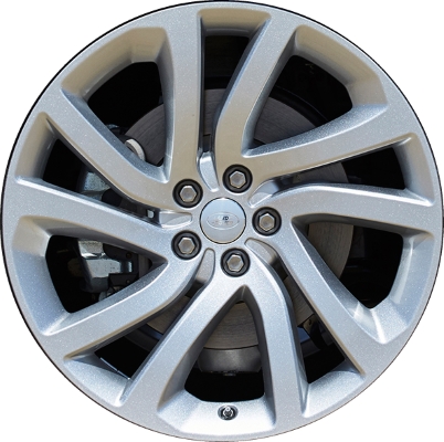 Land Rover Discovery 2017-2023 powder coat silver or black 22x9.5 aluminum wheels or rims. Hollander part number ALY72294U, OEM part number LR082901, LR082900.