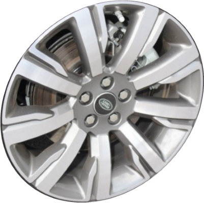 Land Rover Discovery Sport 2016-2019 grey machined 19x8.5 aluminum wheels or rims. Hollander part number ALY72263U35/72280, OEM part number LR070382.