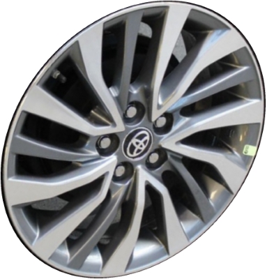 Toyota Corolla 2017-2019 silver or grey machined 16x6.5 aluminum wheels or rims. Hollander part number ALY75207U, OEM part number Not Yet Known.