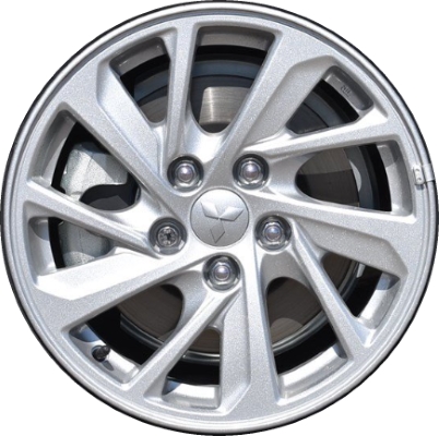 Mitsubishi Eclipse Cross 2018-2019 powder coat silver 16x6.5 aluminum wheels or rims. Hollander part number 65858a, OEM part number 4250D787.
