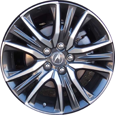 Acura RLX 2018-2020 charcoal machined 19x8 aluminum wheels or rims. Hollander part number ALY71850, OEM part number 42800TY3A81.