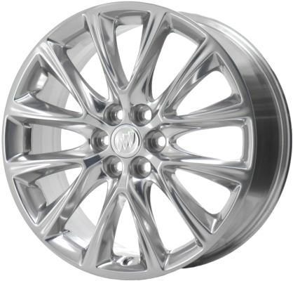 Buick Enclave 2018-2021 polished 20x8 aluminum wheels or rims. Hollander part number ALY5852A80, OEM part number 23362365.